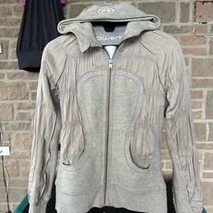 Lululemon *Rare* Special Edition Grey Ruched Scuba Hoodie